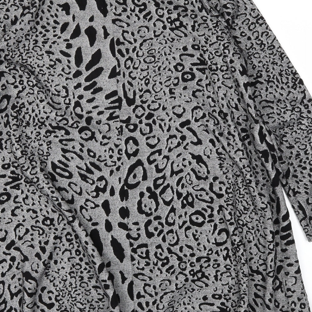 KDK London Womens Grey Animal Print Pullover Jumper Size L