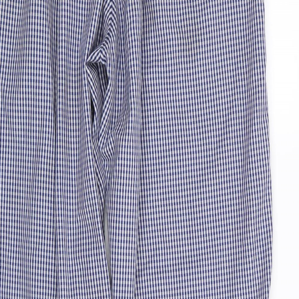 uniform brands Mens Blue Check Trousers Size 28 in L30 in