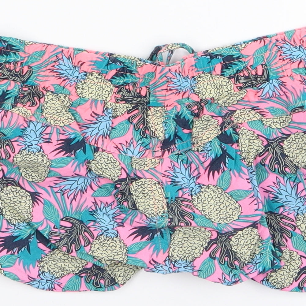 YD Girls Multicoloured Floral Hot Pants Shorts Size 10-11 Years