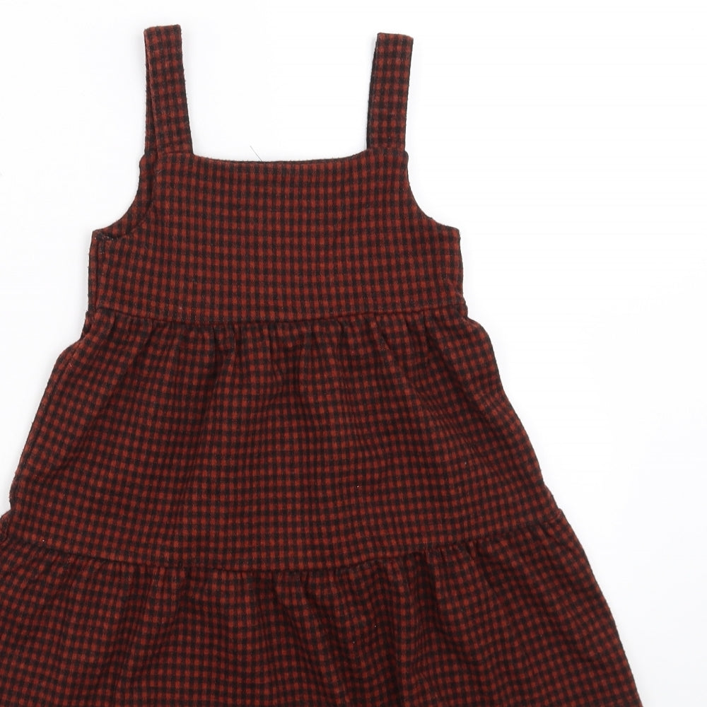 George Girls Brown Check Fit & Flare Size 18-24 Months