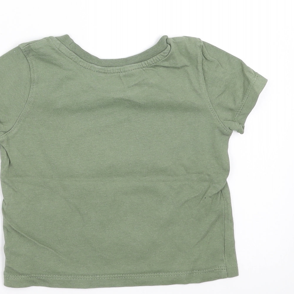 Primark Baby Green Basic T-Shirt Size 9-12 Months - cactus