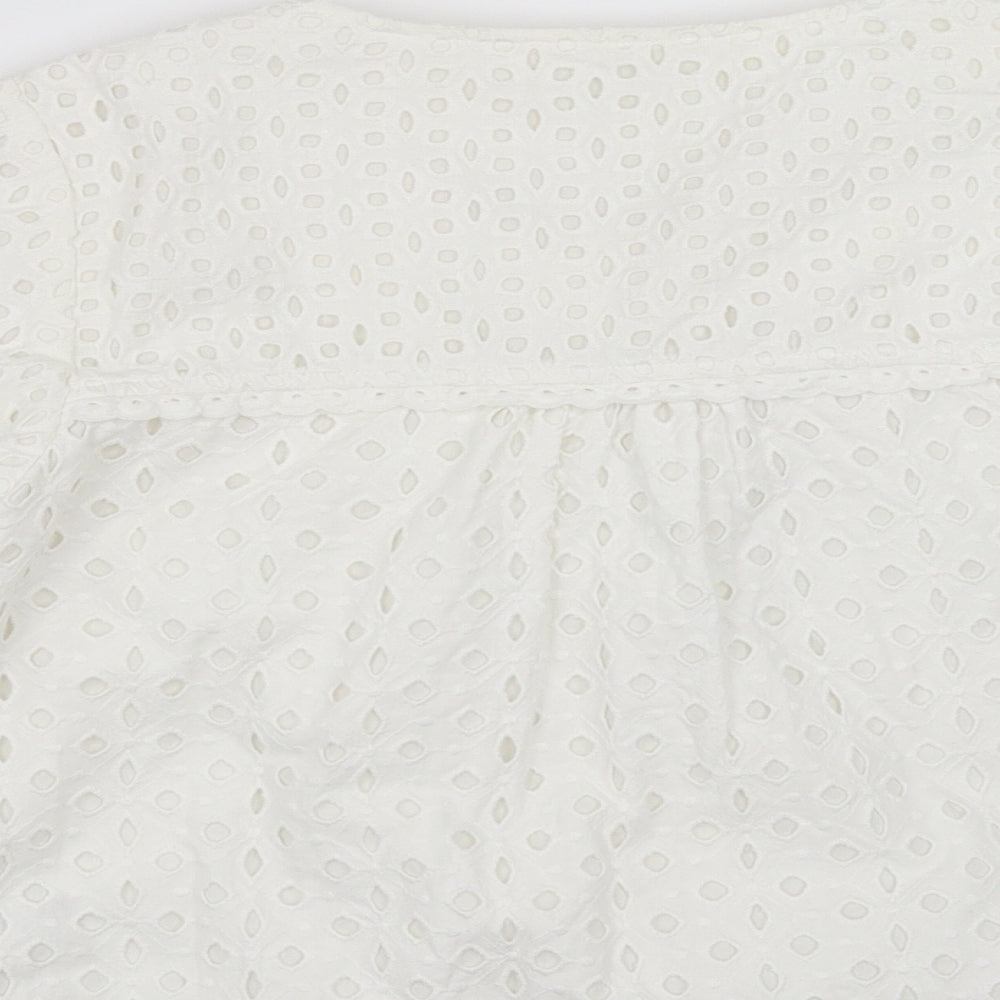 Marks & Spencer Womens White Geometric Jacket Size 10
