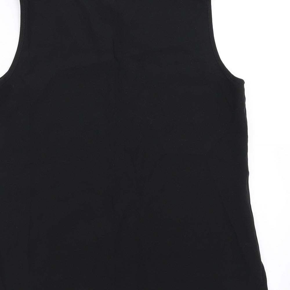 Preworn Womens Black Basic Blouse Size 12