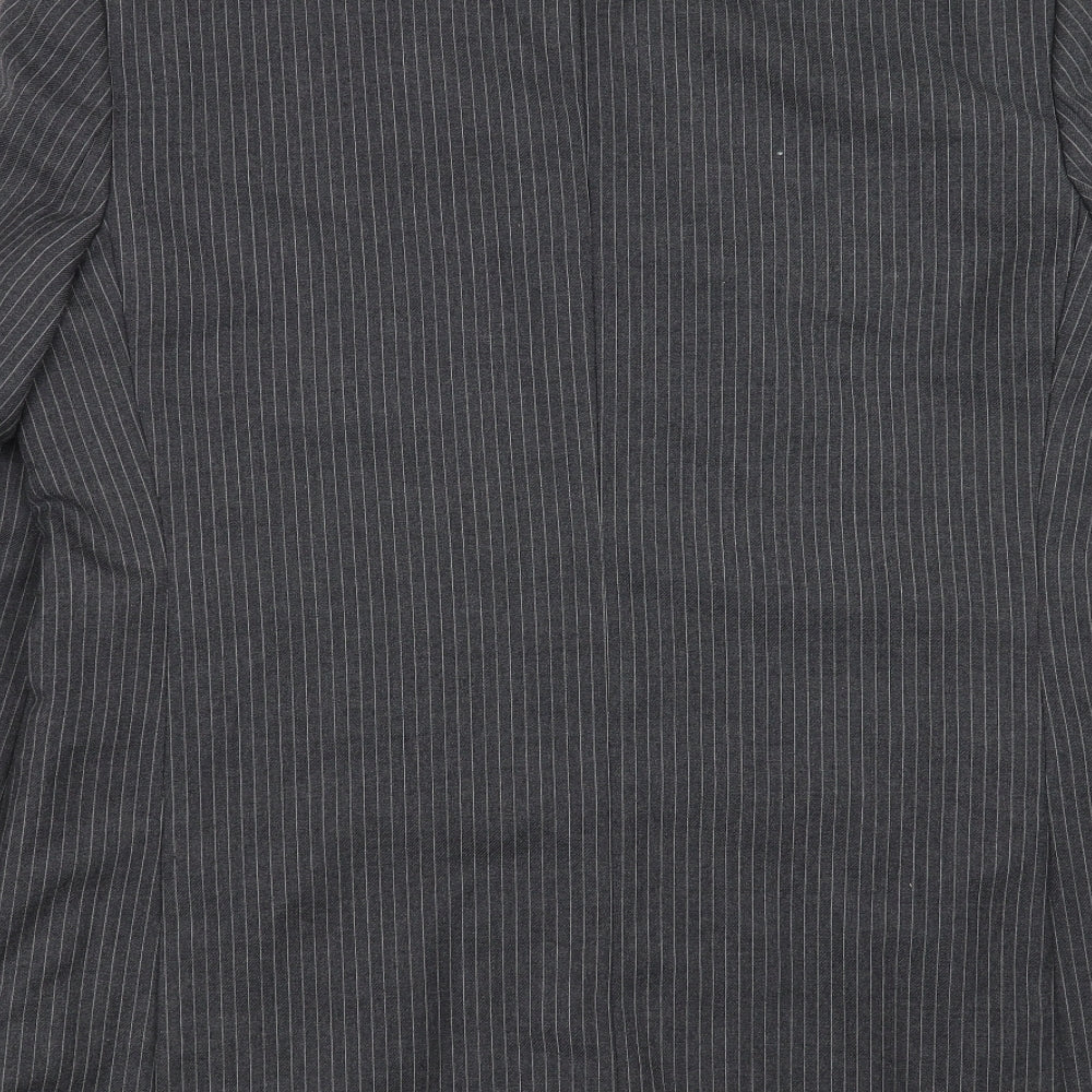 Charles Barker Mens Grey Striped Jacket Suit Jacket Size 40