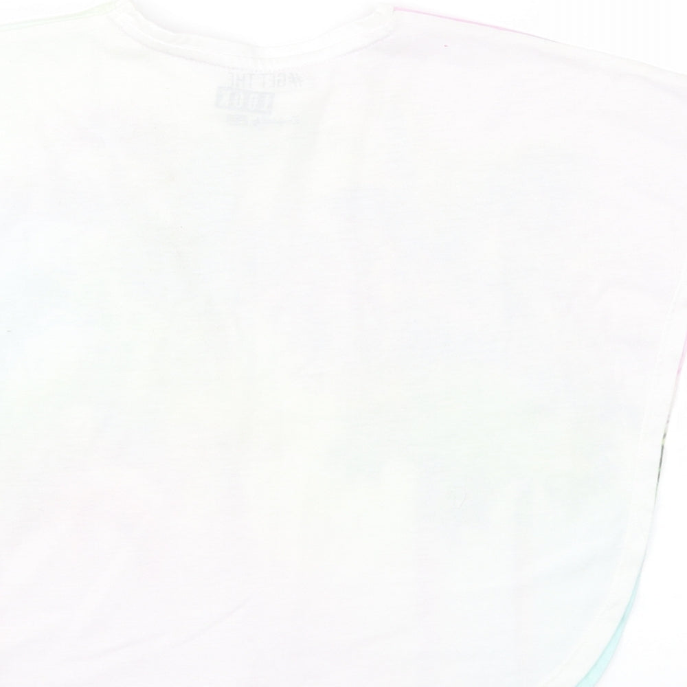 F&F Girls Multicoloured Animal Print Basic T-Shirt Size 5-6 Years