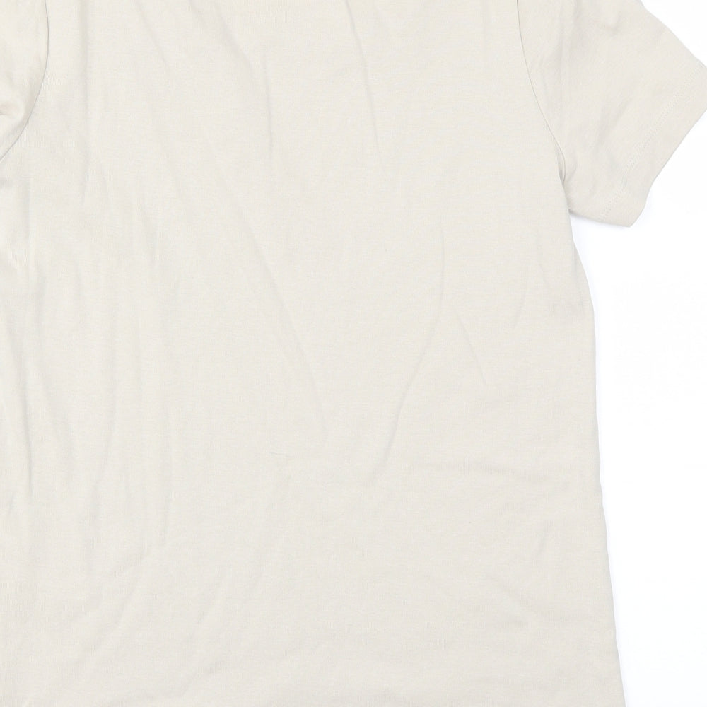 Essentials Womens Beige Basic T-Shirt Size M