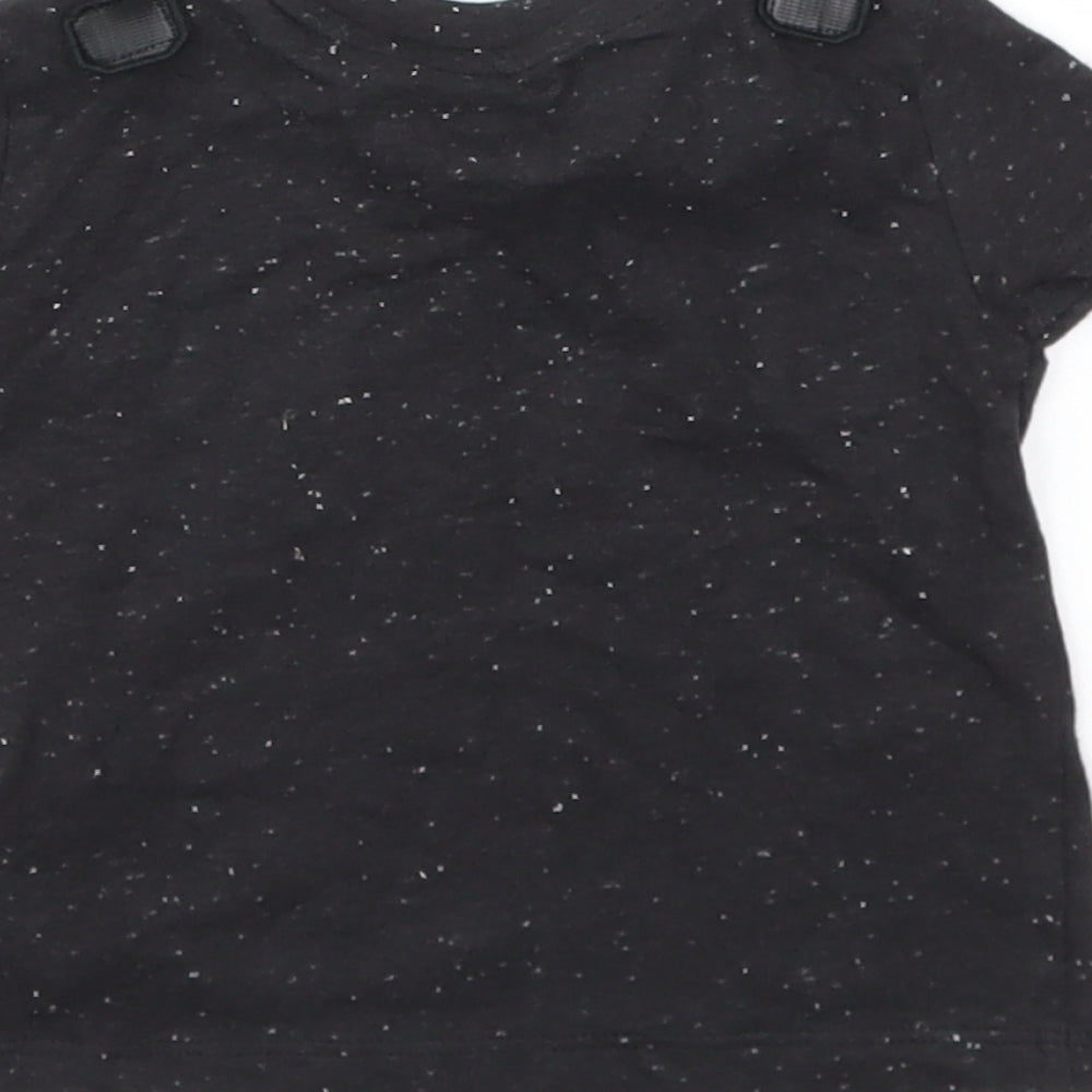 F&F Boys Black Basic T-Shirt Size 3-6 Months
