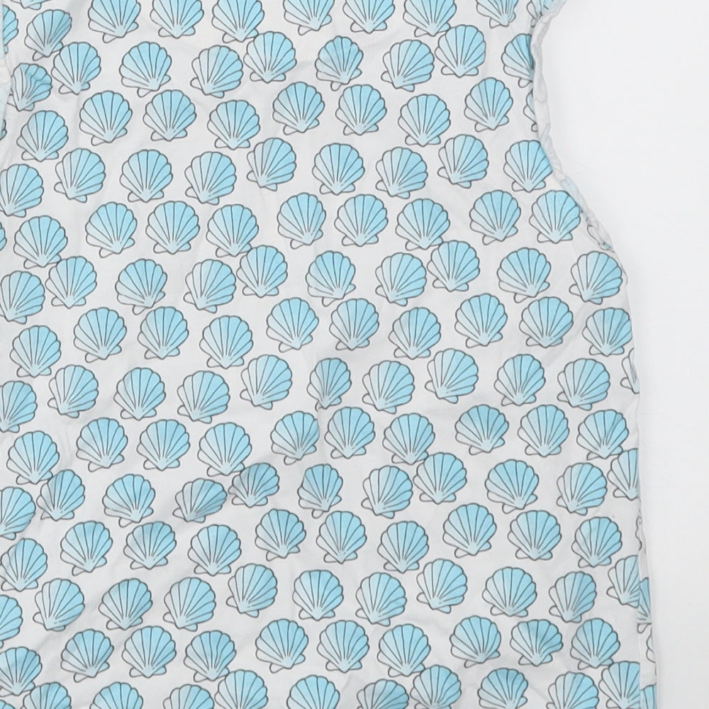 Marks & Spencer Girls Blue Basic T-Shirt Size 10-11 Years