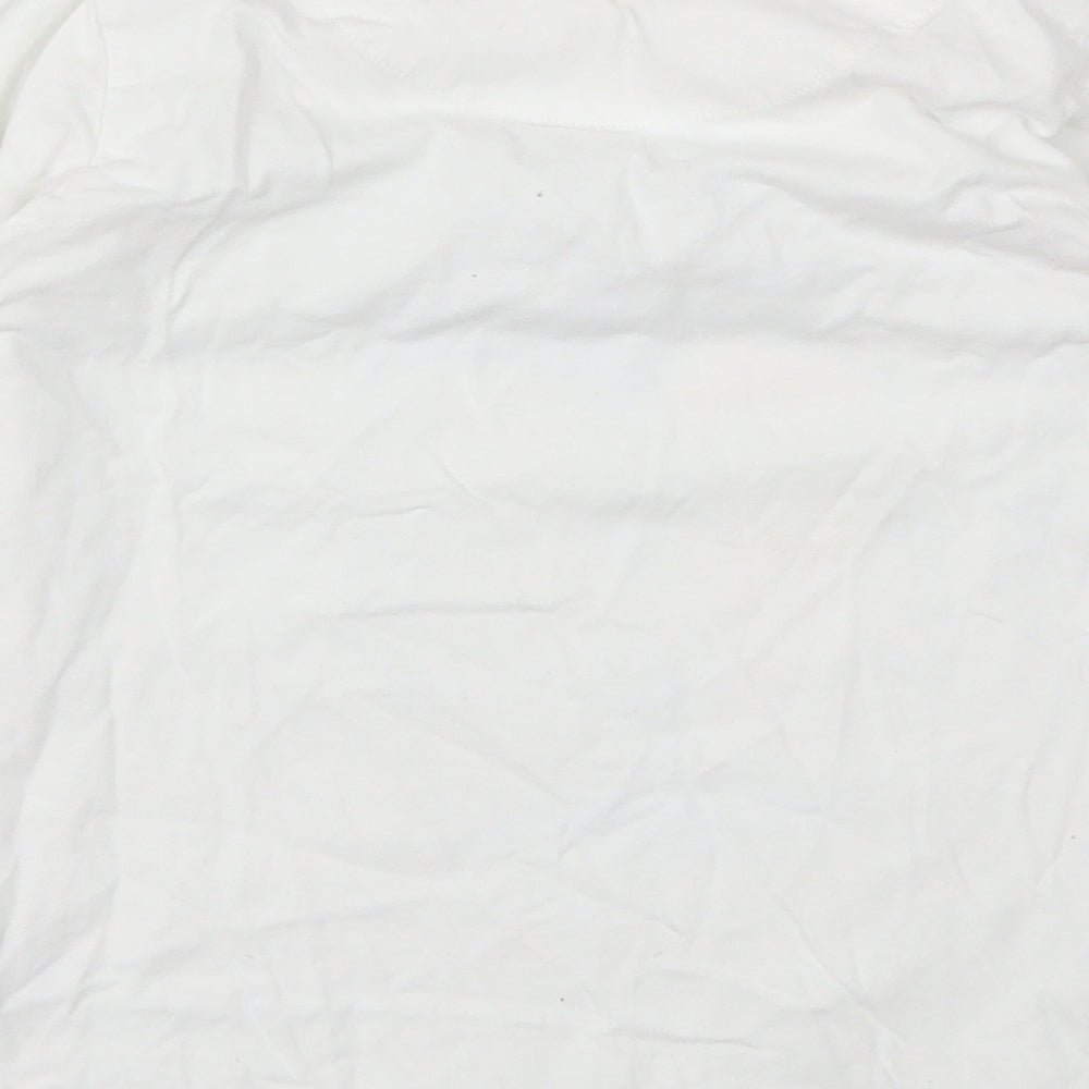 Marks & Spencer Girls White Animal Print Basic T-Shirt Size 9-10 Years