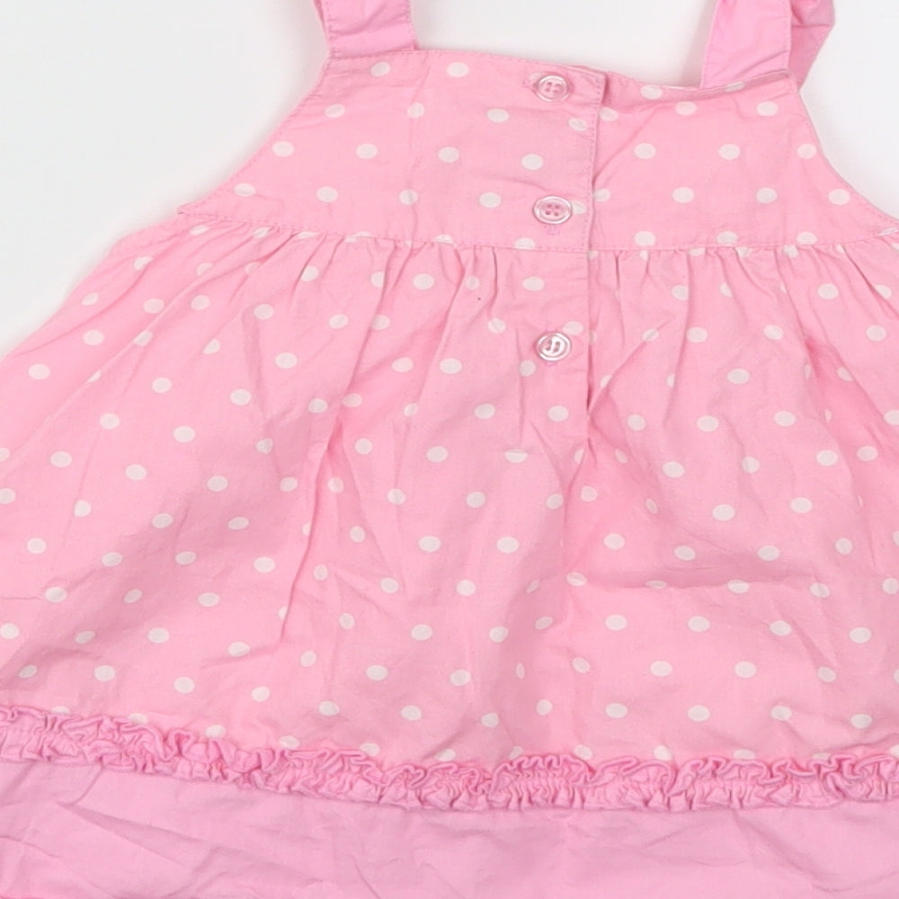 George Girls Pink Polka Dot Fit & Flare Size 3-6 Months