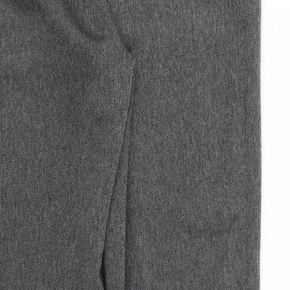 Marks & Spencer Womens Grey Trousers Size 14 L26 in - Stretch waistband