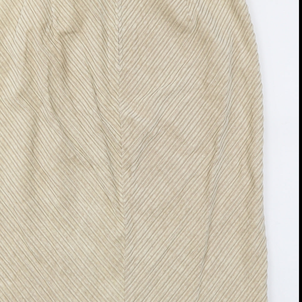 Preworn Womens Beige A-Line Skirt Size 4