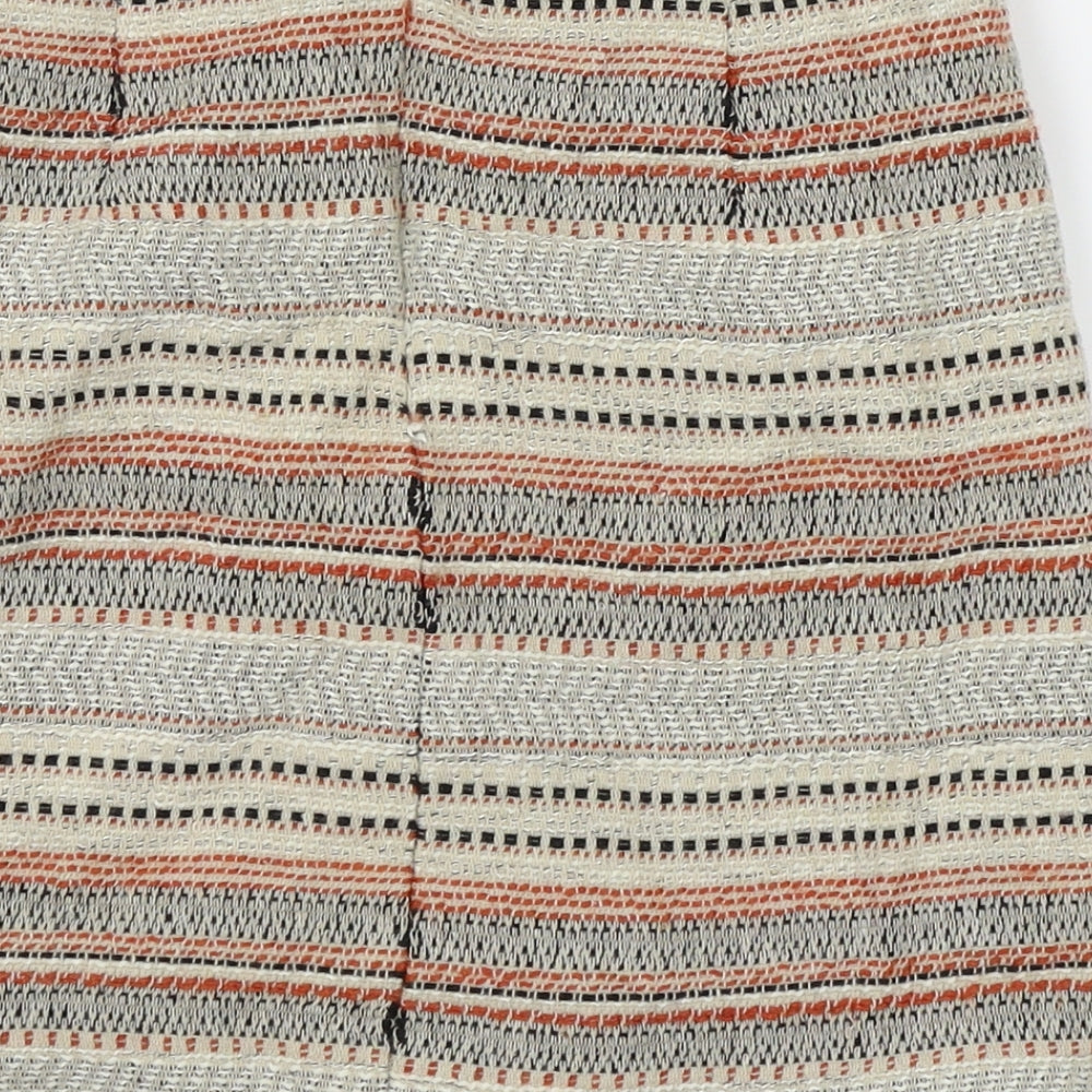Primark Womens Multicoloured Striped A-Line Skirt Size 10