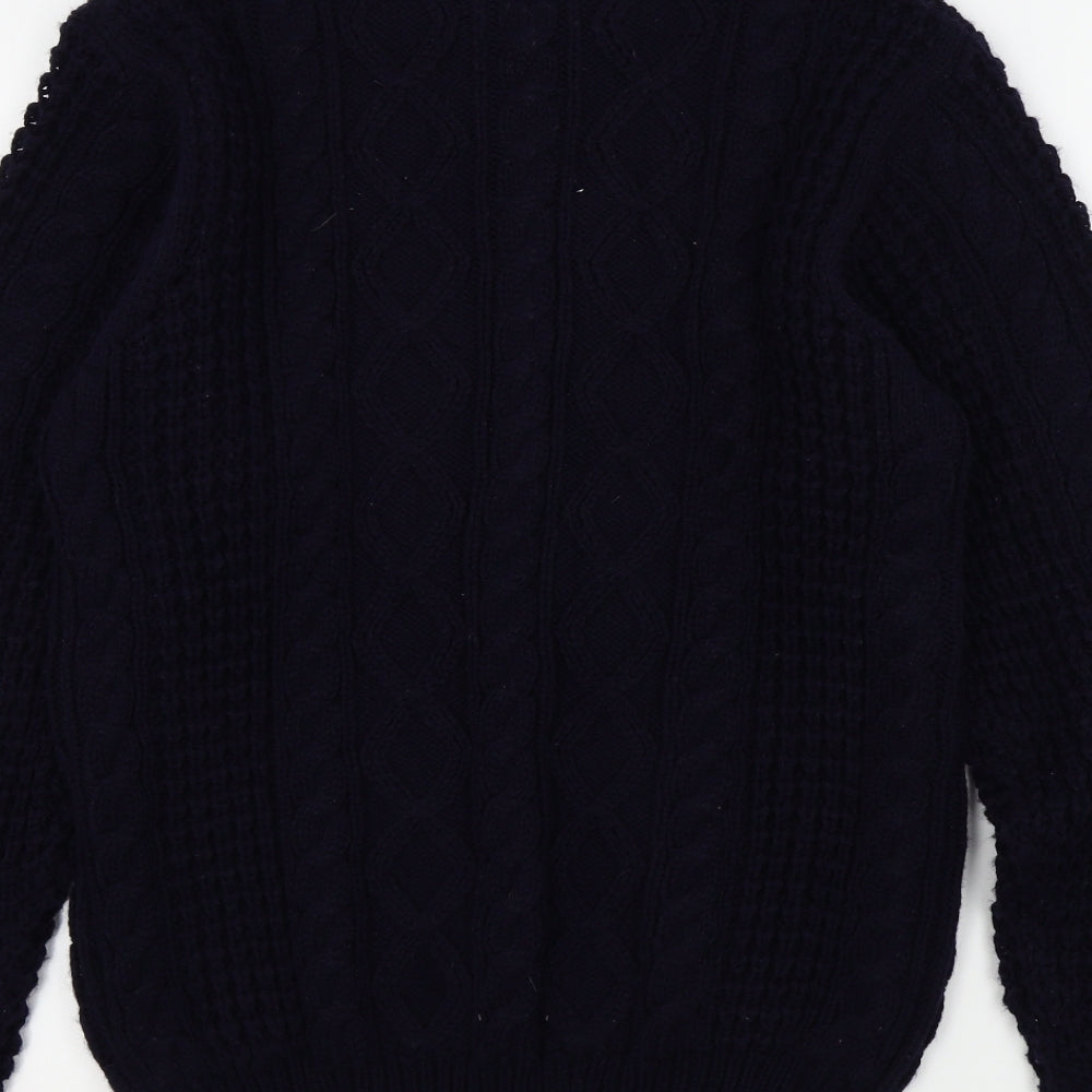 M.E.N.S KNITWEAR Mens Blue Pullover Jumper Size S