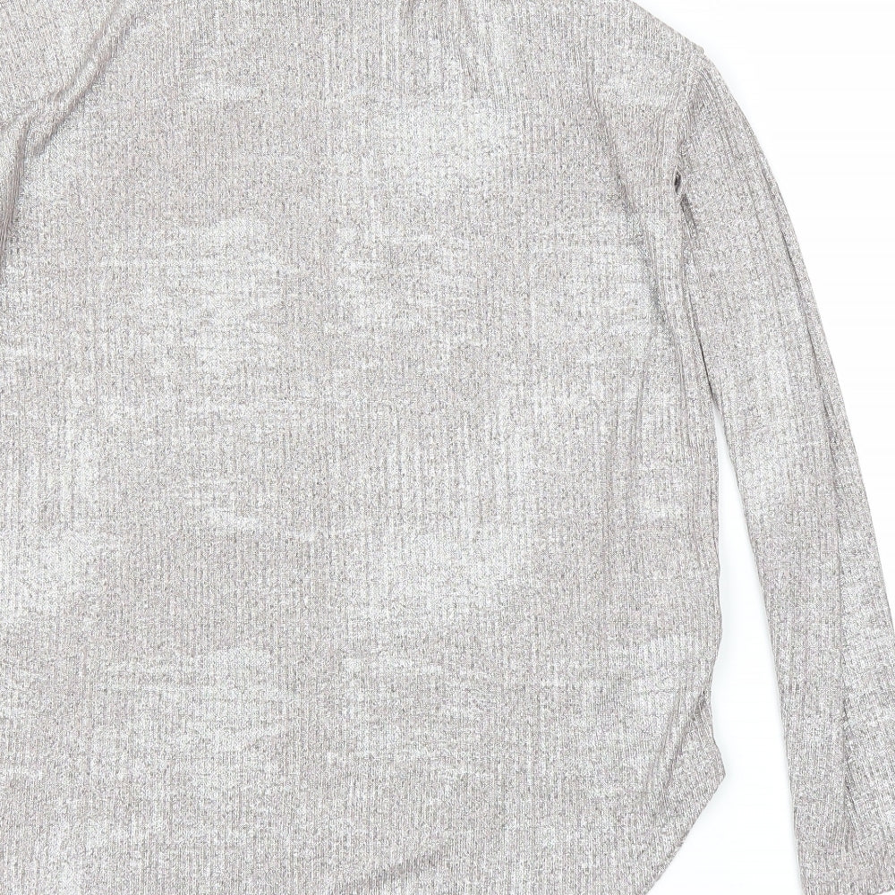 NEXT Womens Silver Basic T-Shirt Size 8