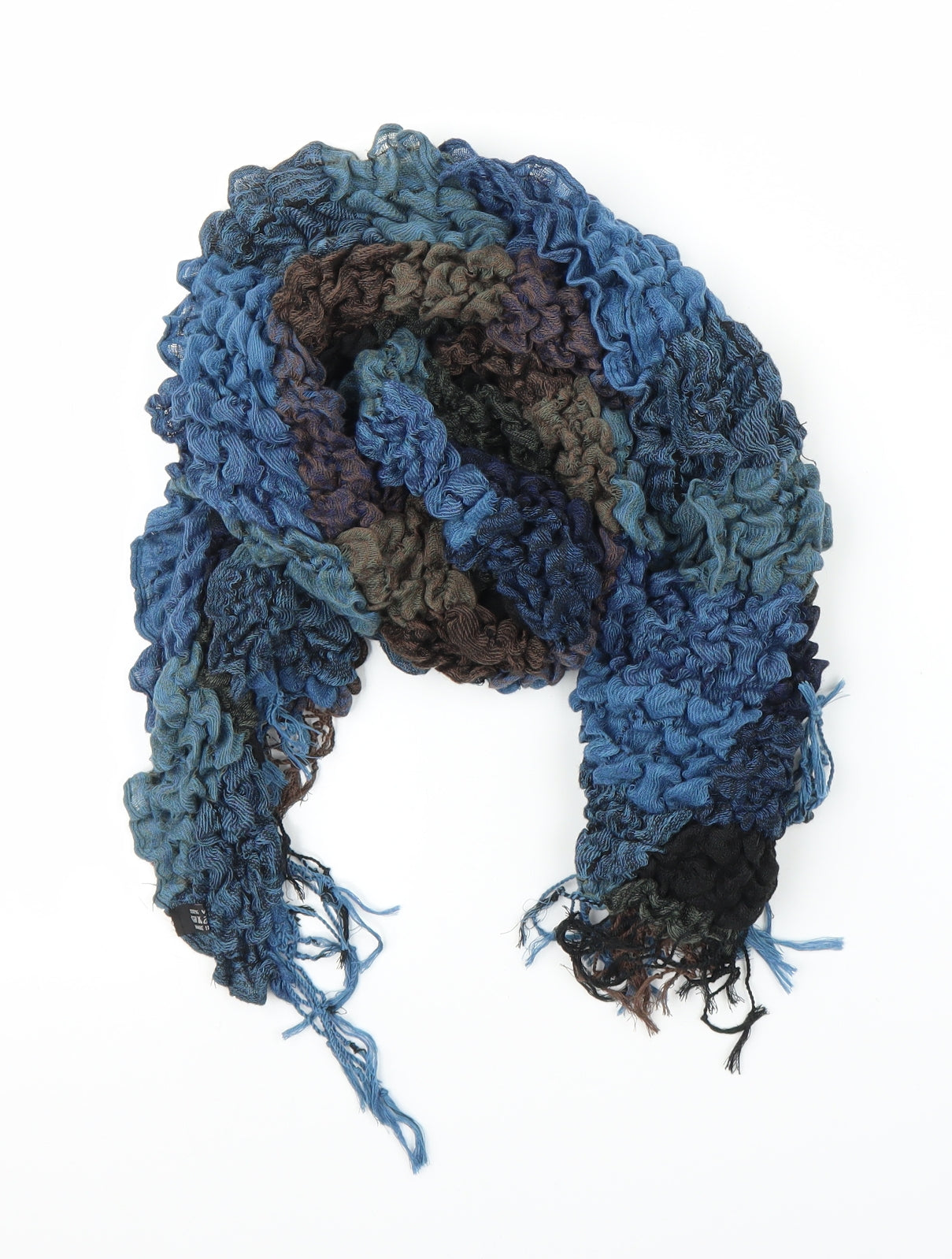 Preworn Unisex Blue Check Scarf
