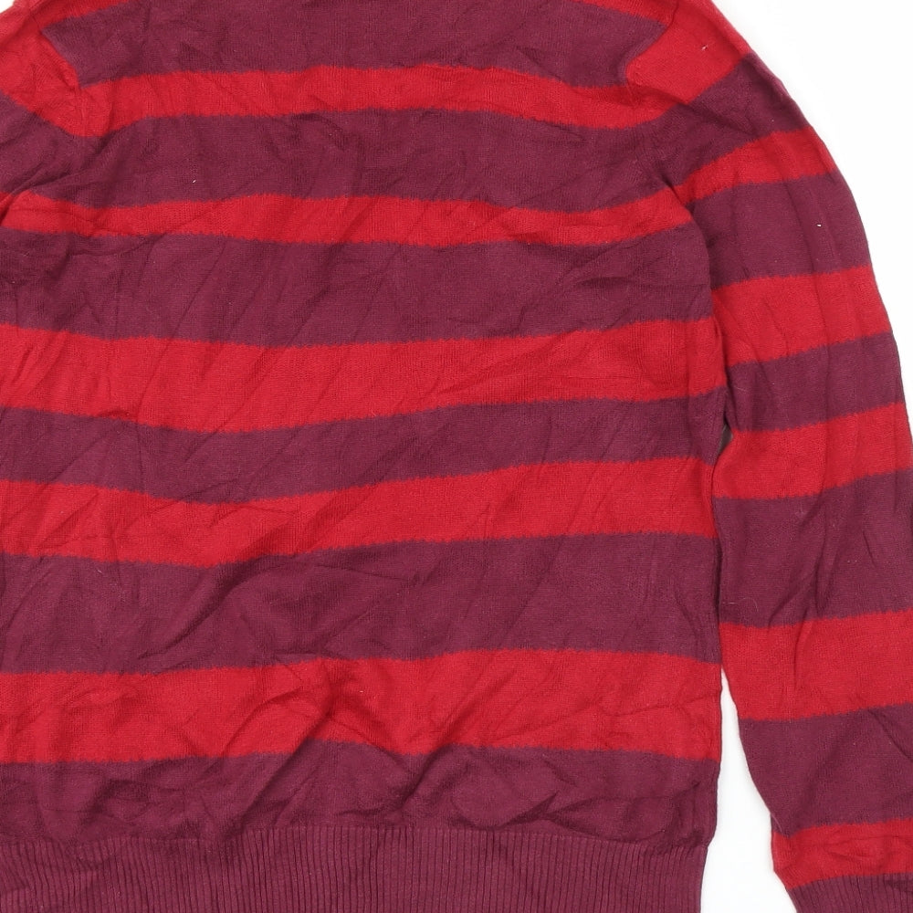 Preworn Womens Purple Striped Pullover Jumper Size M