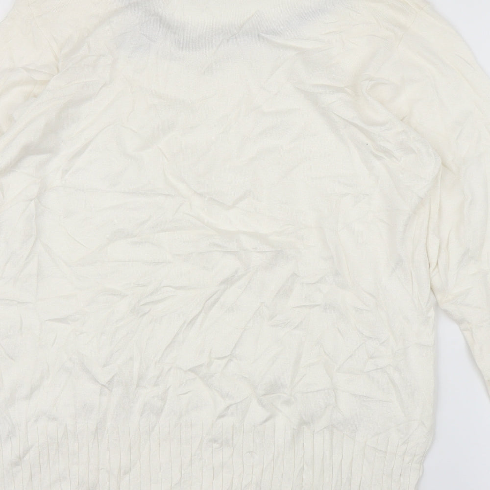 Isle Womens Ivory Pullover Jumper Size L