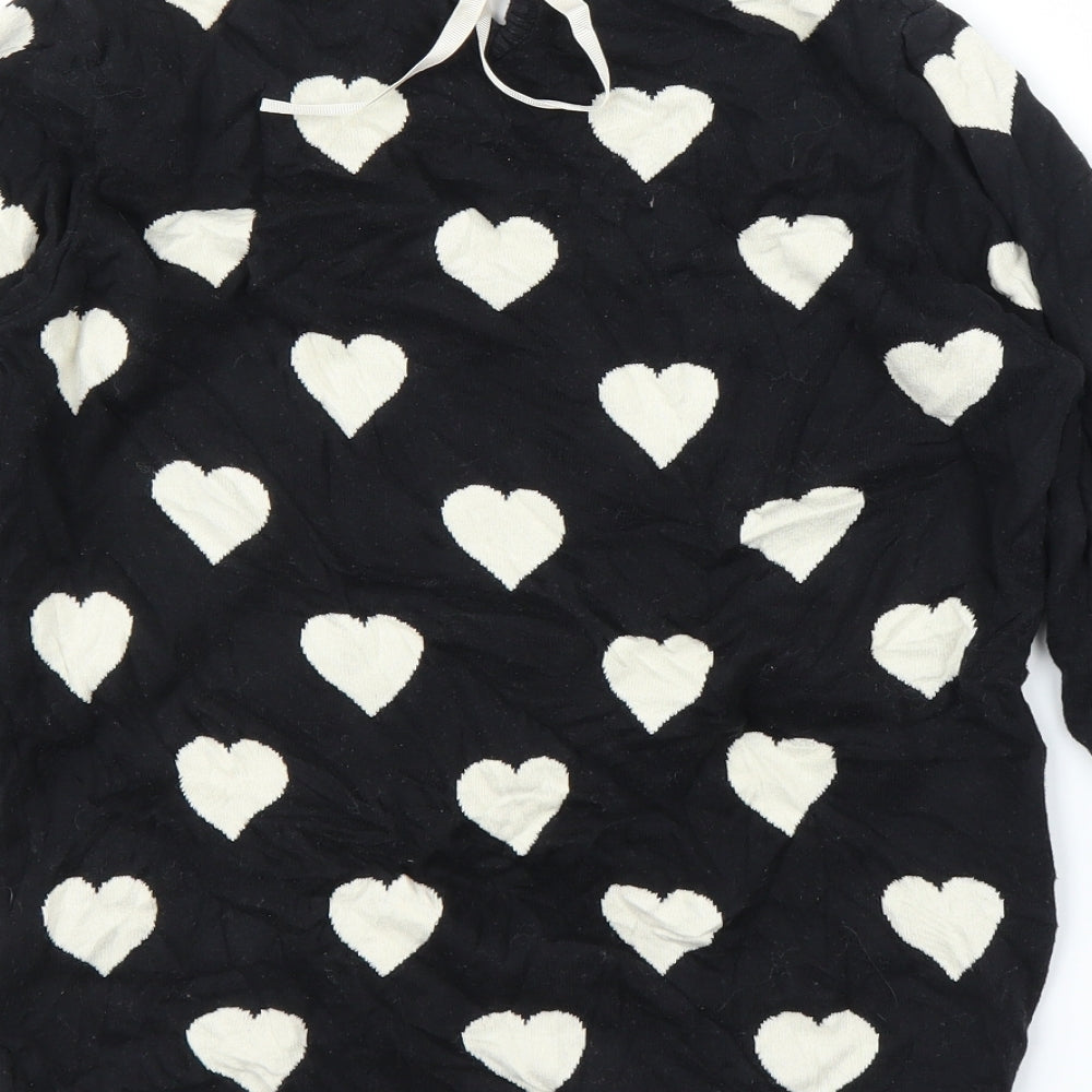 NEXT Womens Black Pullover Jumper Size 10 - Loveheart