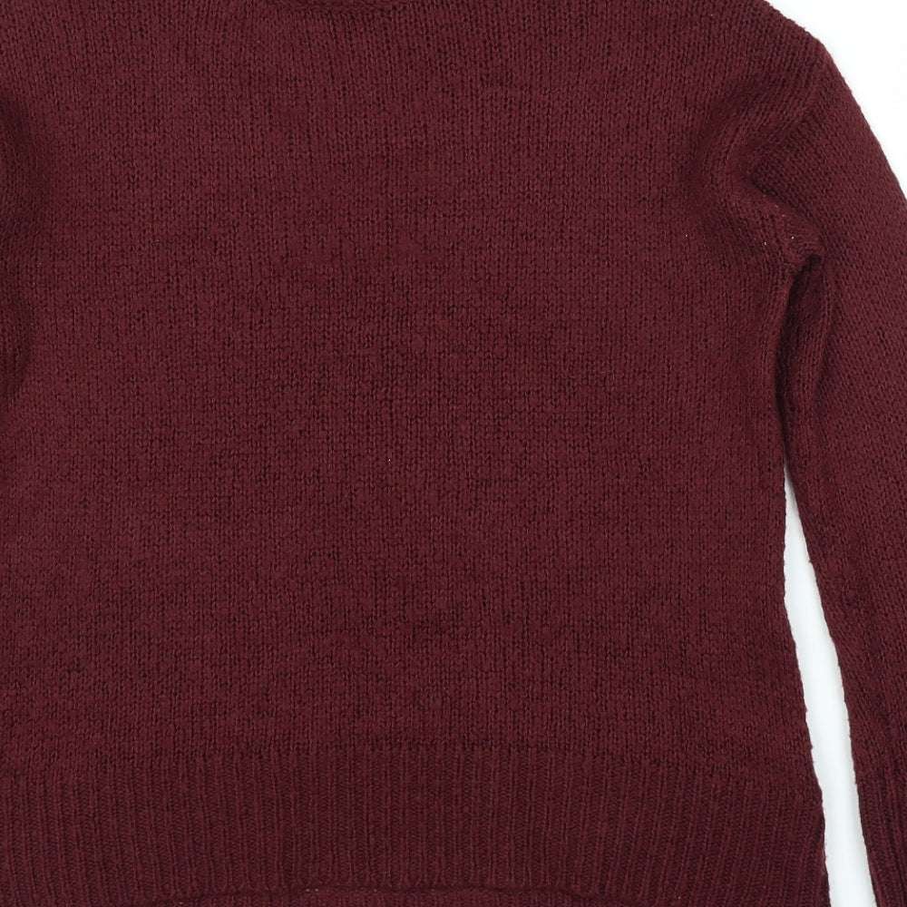 New Look Womens Purple Pullover Jumper Size S