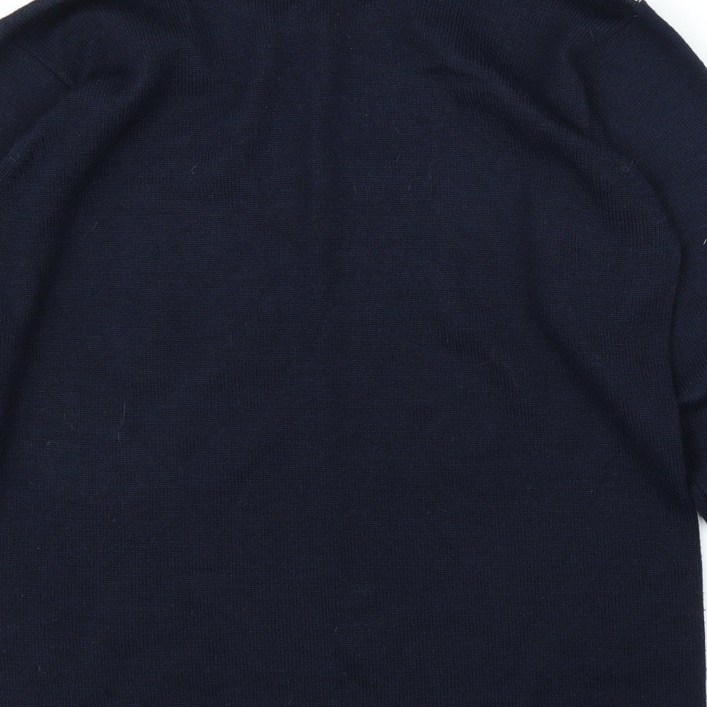 Clara Giehl Womens Blue Argyle/Diamond Pullover Jumper Size 12