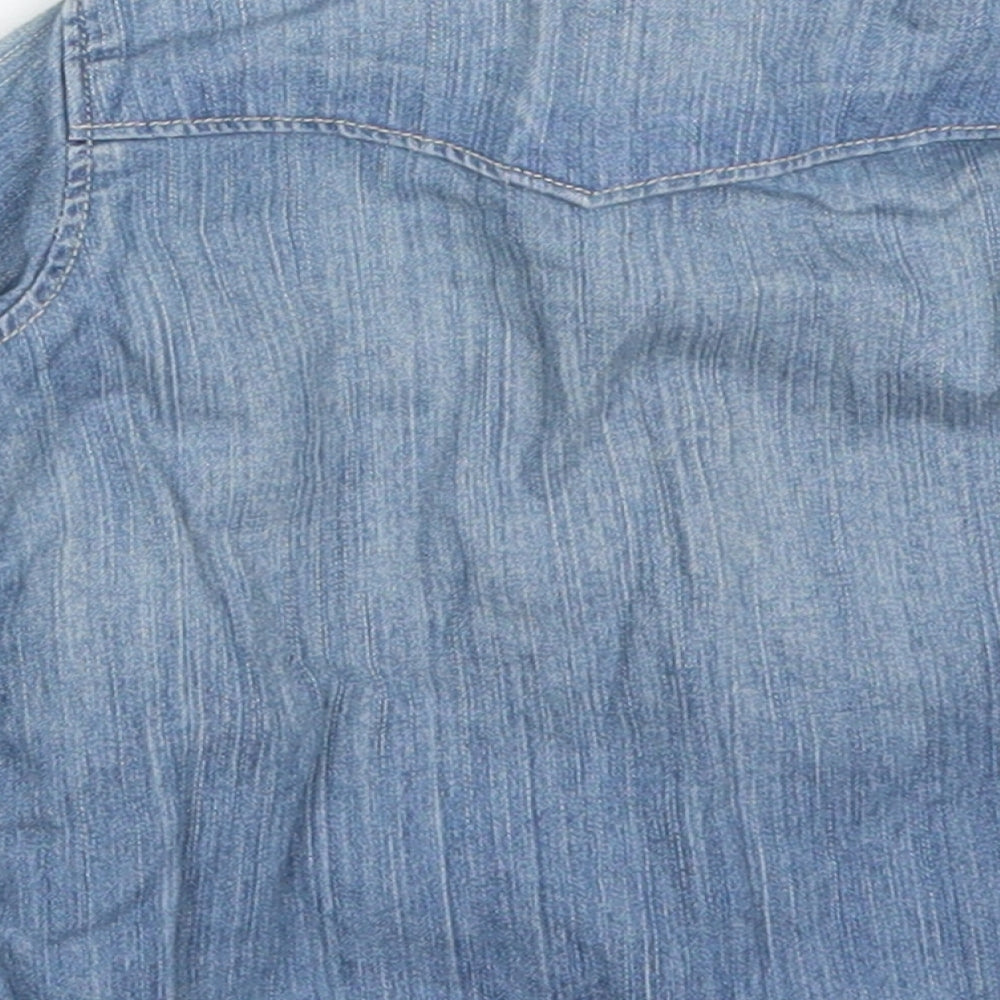 Gap Baby Blue Denim Basic Button-Up Size 3-6 Months
