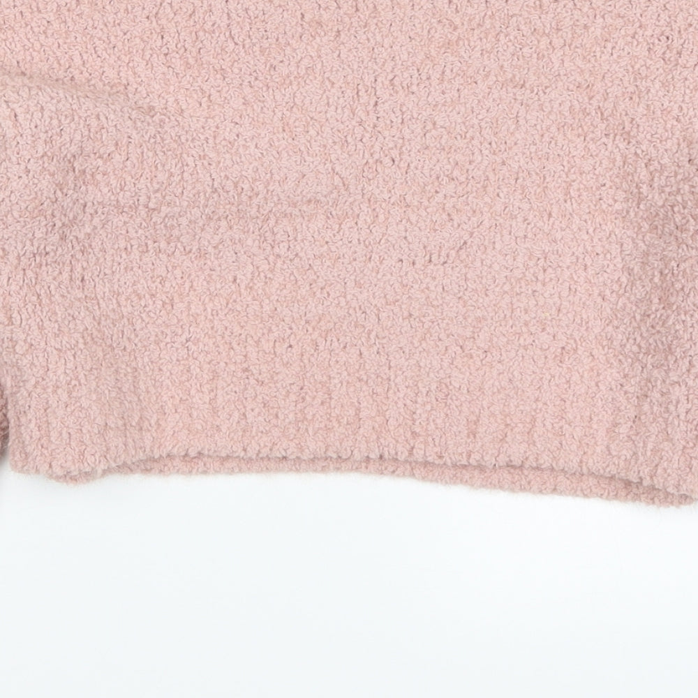 New Look Girls Pink Pullover Jumper Size 10-11 Years