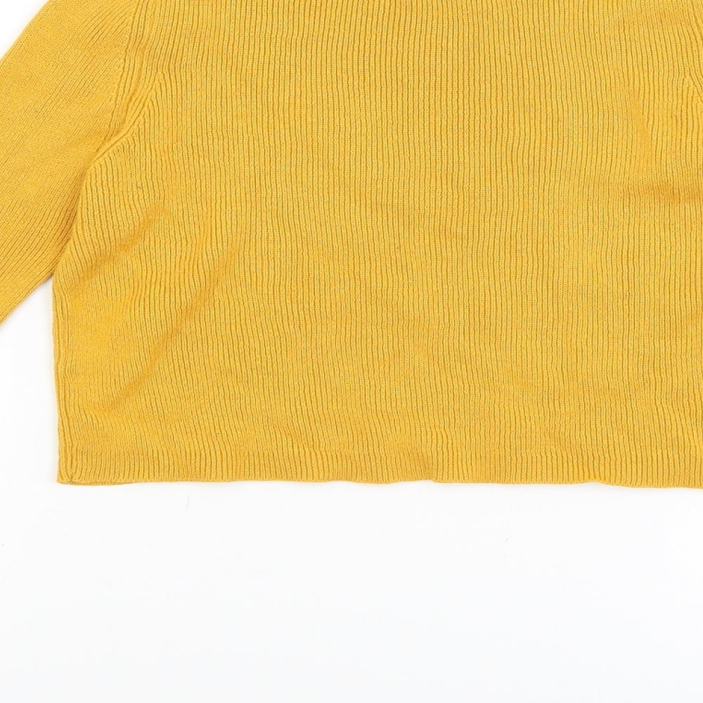 Select Womens Yellow Basic T-Shirt Size 6