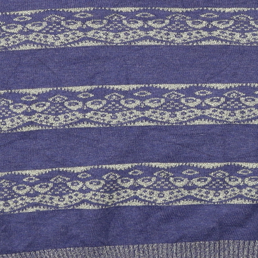 Millenium Womens Purple Floral Pullover Jumper One Size