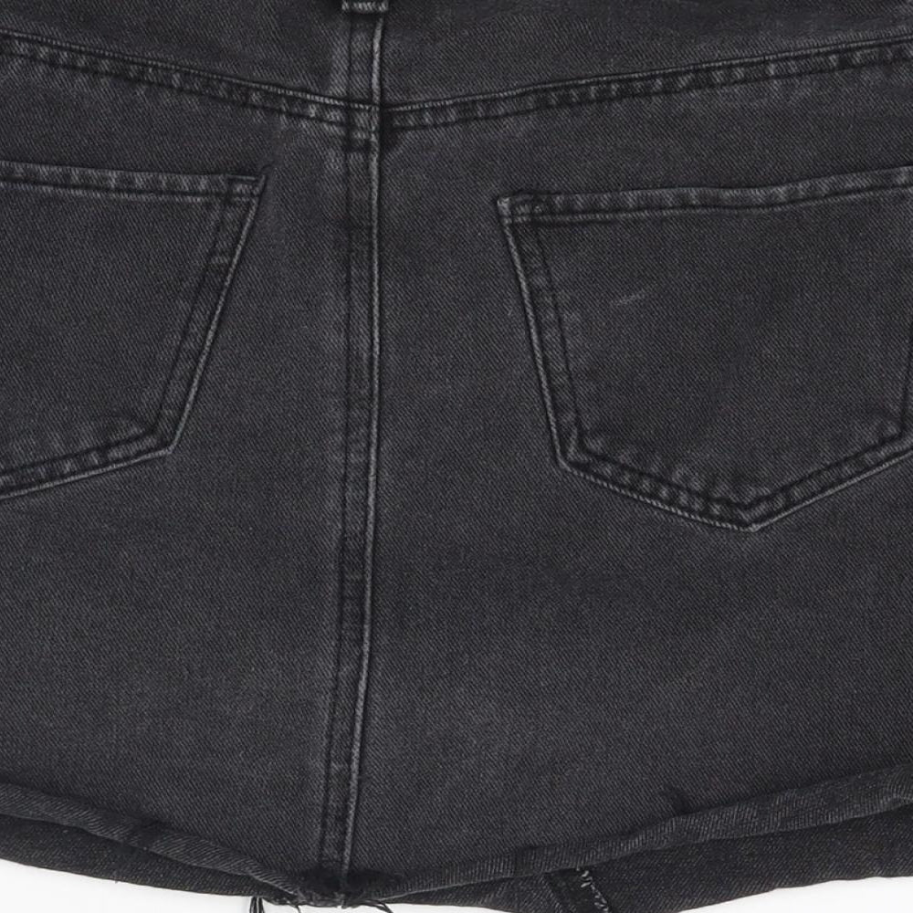 Primark Womens Black Denim Mini Skirt Size 6