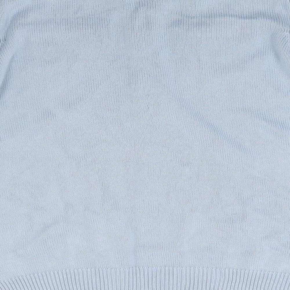 H&M Womens Blue Knit Henley Jumper Size 12