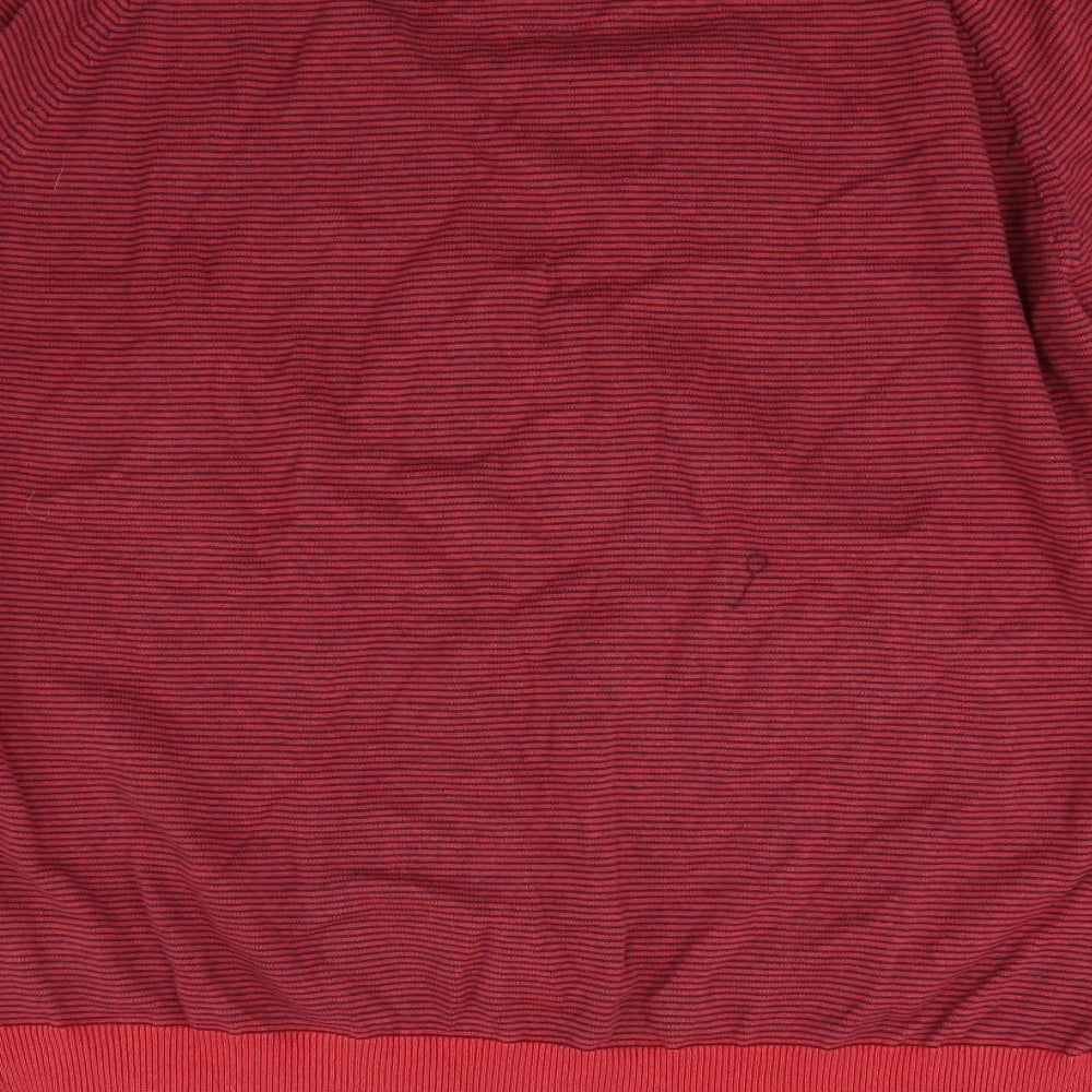 CTF Mens Red Striped Pullover Jumper Size 2XL