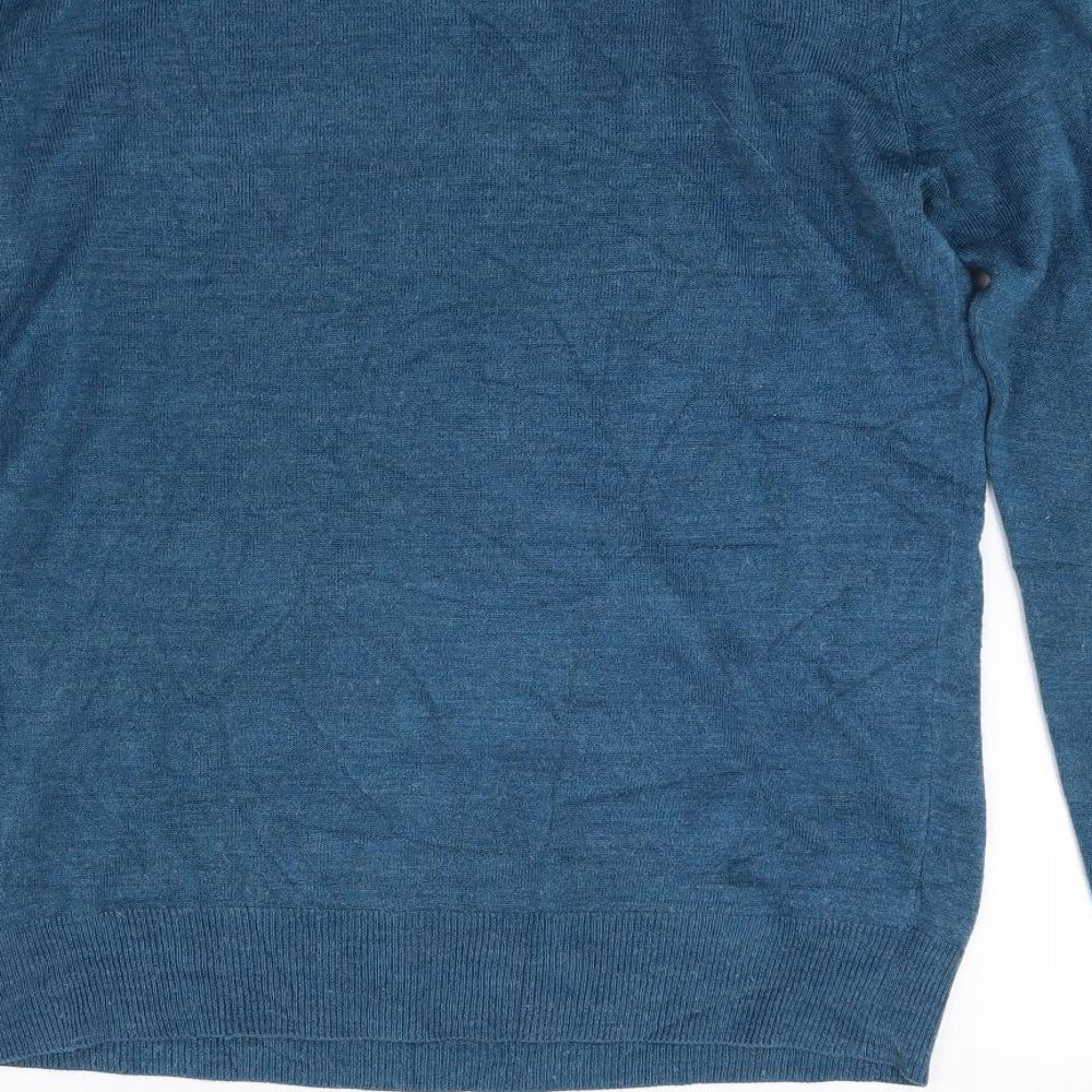 Ceder wood state Mens Blue Knit Pullover Jumper Size M