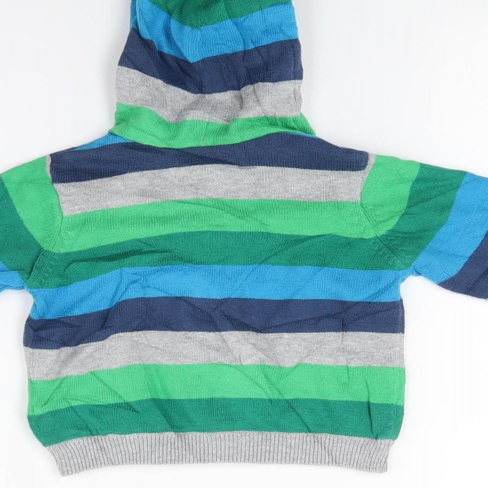 Blue Zoo Boys Multicoloured Striped Full Zip Jumper Size 3-6 Months