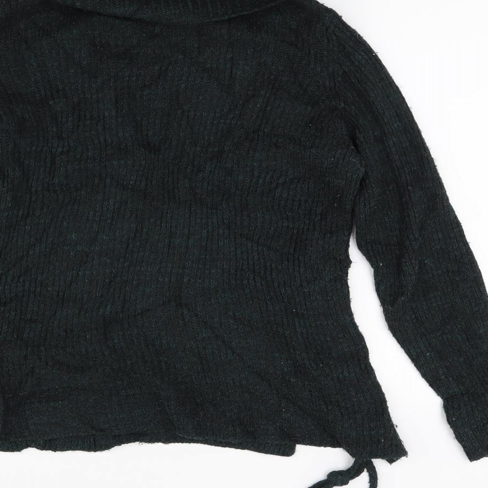 Papaya Womens Green Knit Pullover Jumper Size S