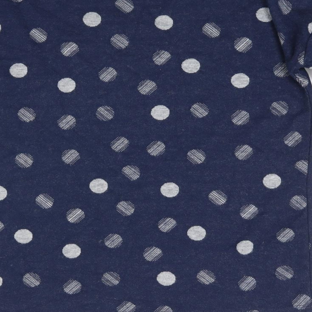 TU Womens Blue Polka Dot Pullover Jumper Size 8