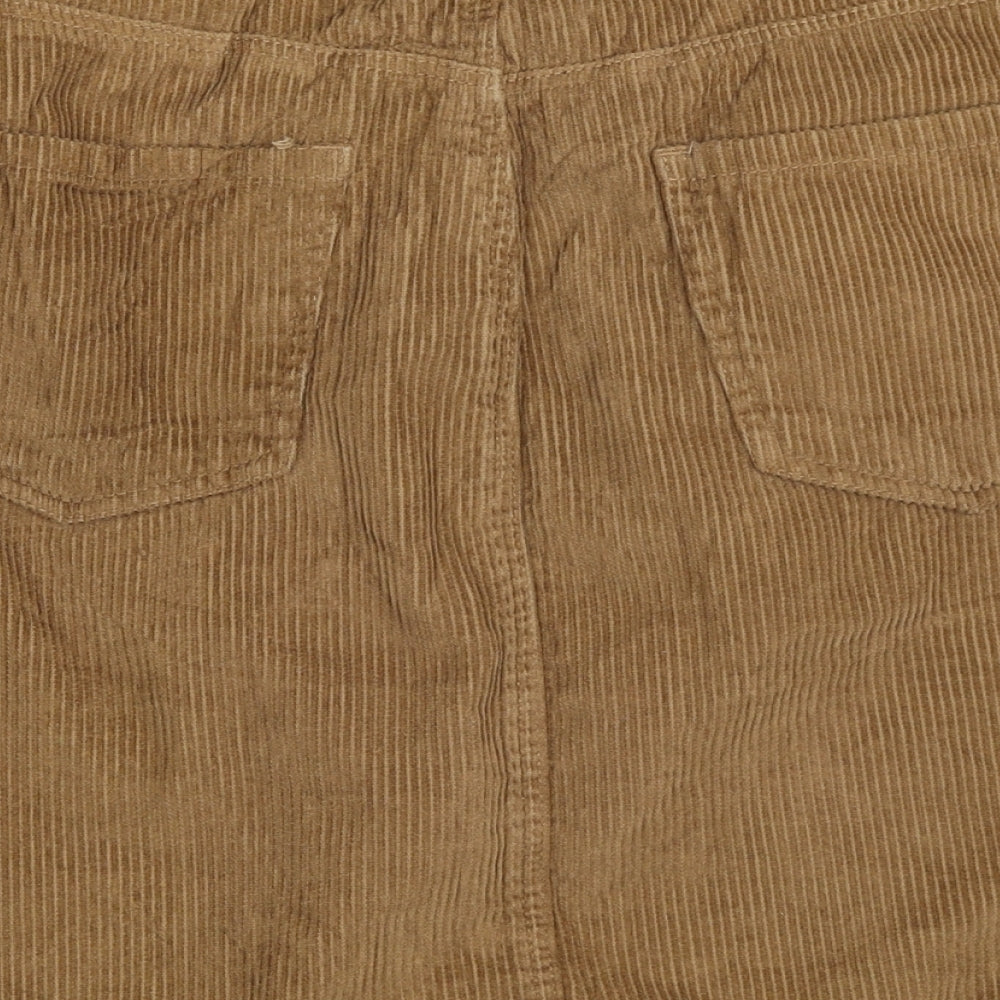 Pieces Womens Beige Corduroy Mini Skirt Size M