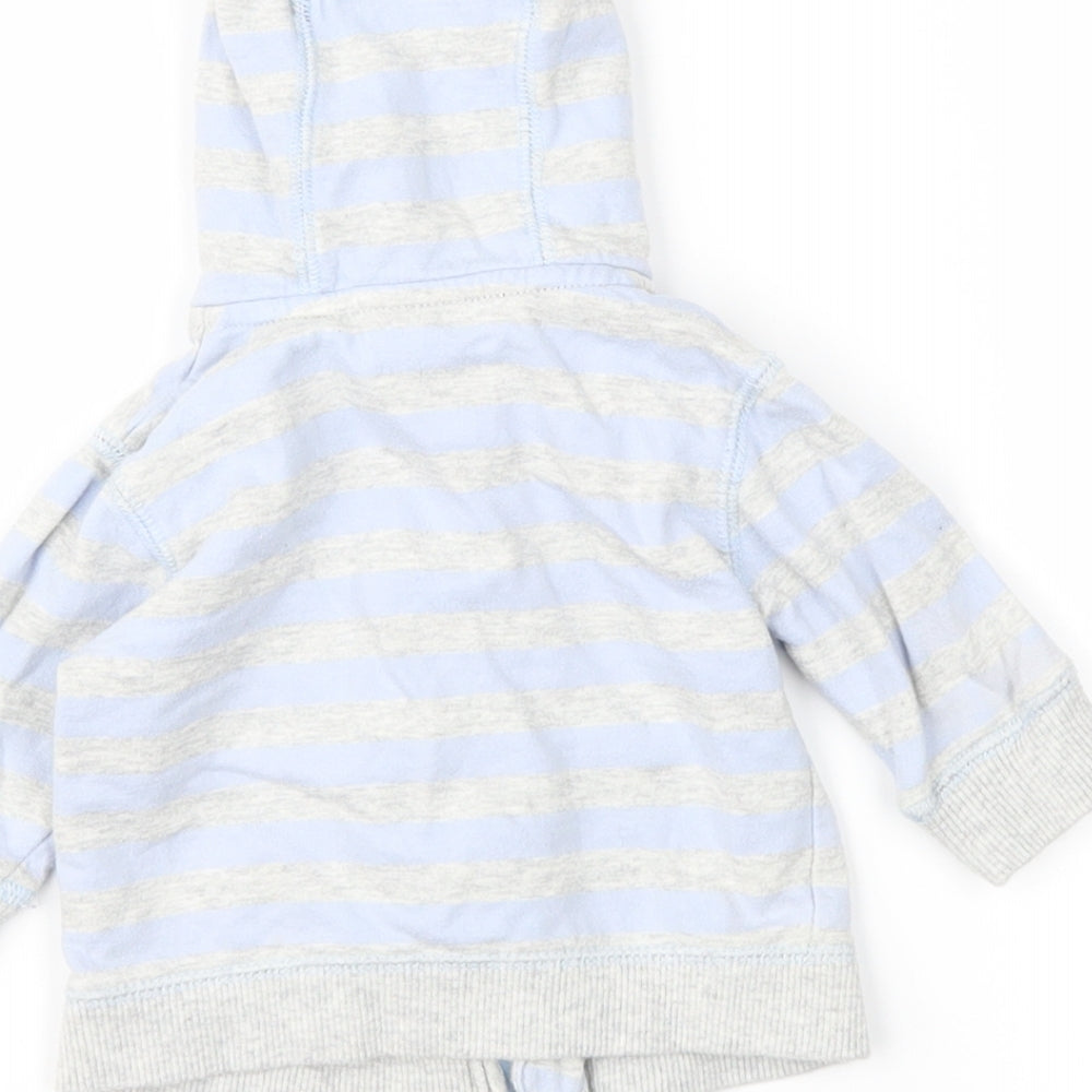 F&F Boys Blue Striped Jacket Size 0-3 Months