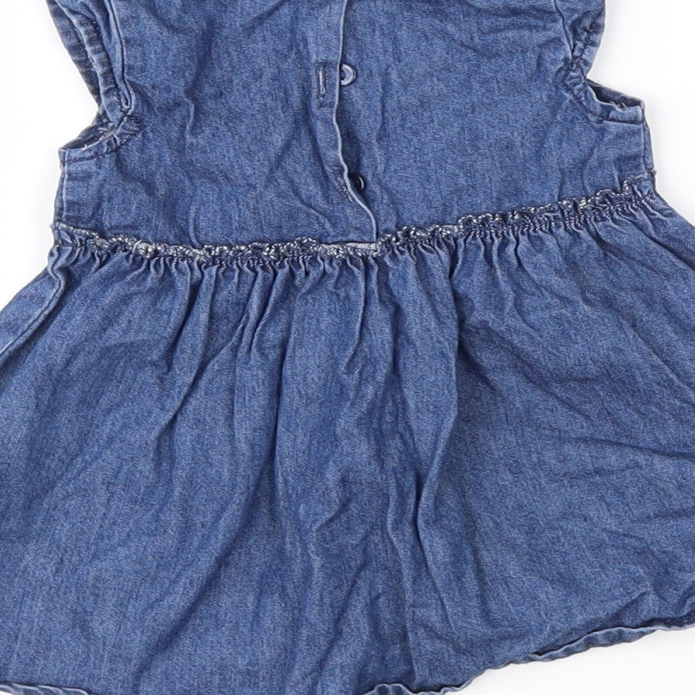 NEXT Girls Blue Denim Fit & Flare Size 0-3 Months