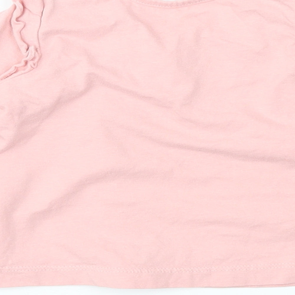 Matalan Girls Pink Basic T-Shirt Size 3-6 Months