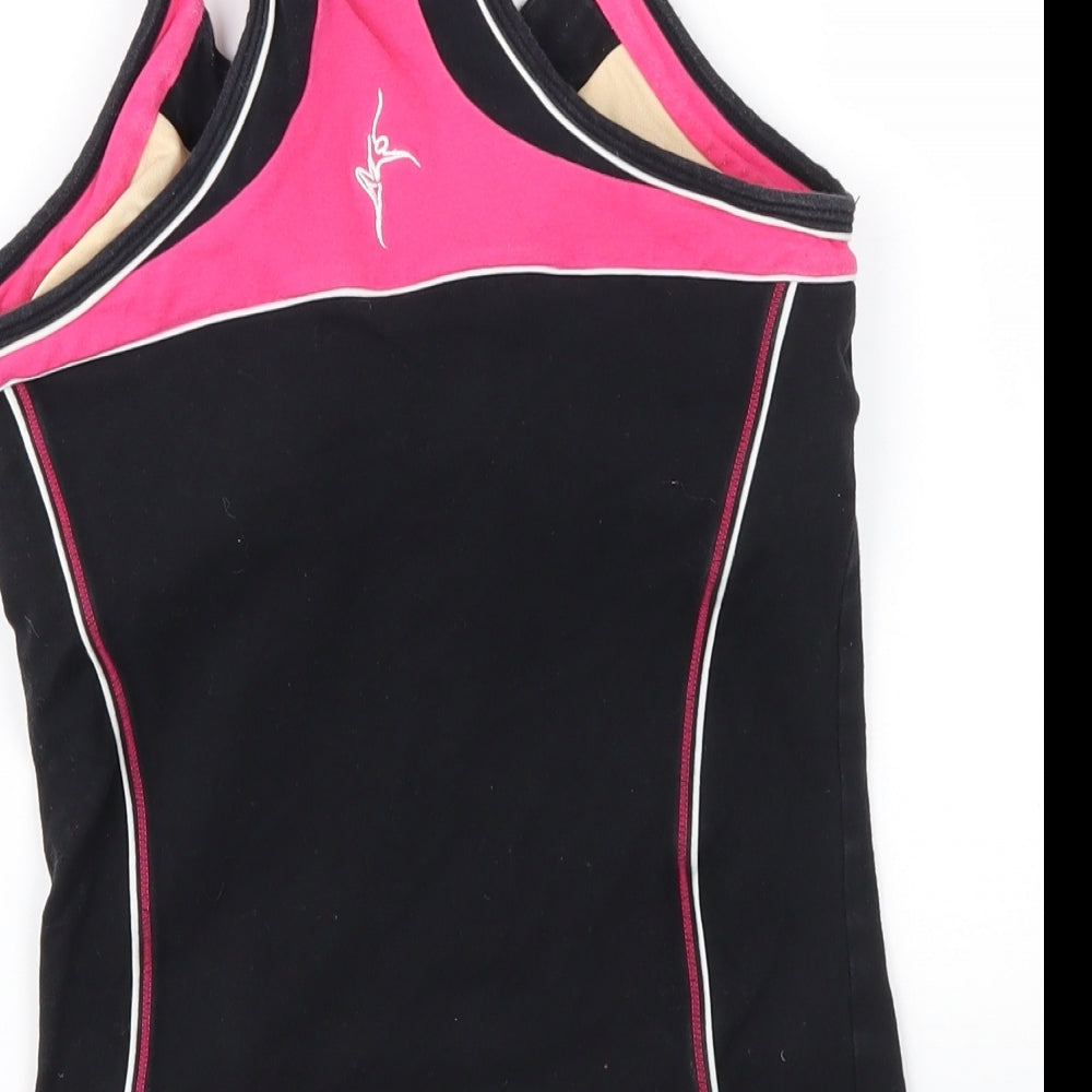 Cherilon Womens Black Colourblock Basic Tank Size L
