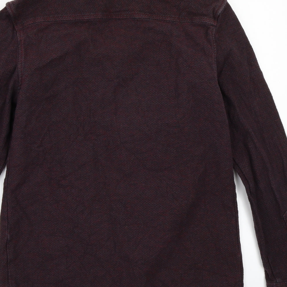 Topman Mens Purple Button-Up Size S