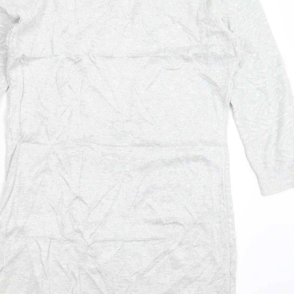 Dorothy Perkins Womens Grey Knit Pullover Jumper Size 10
