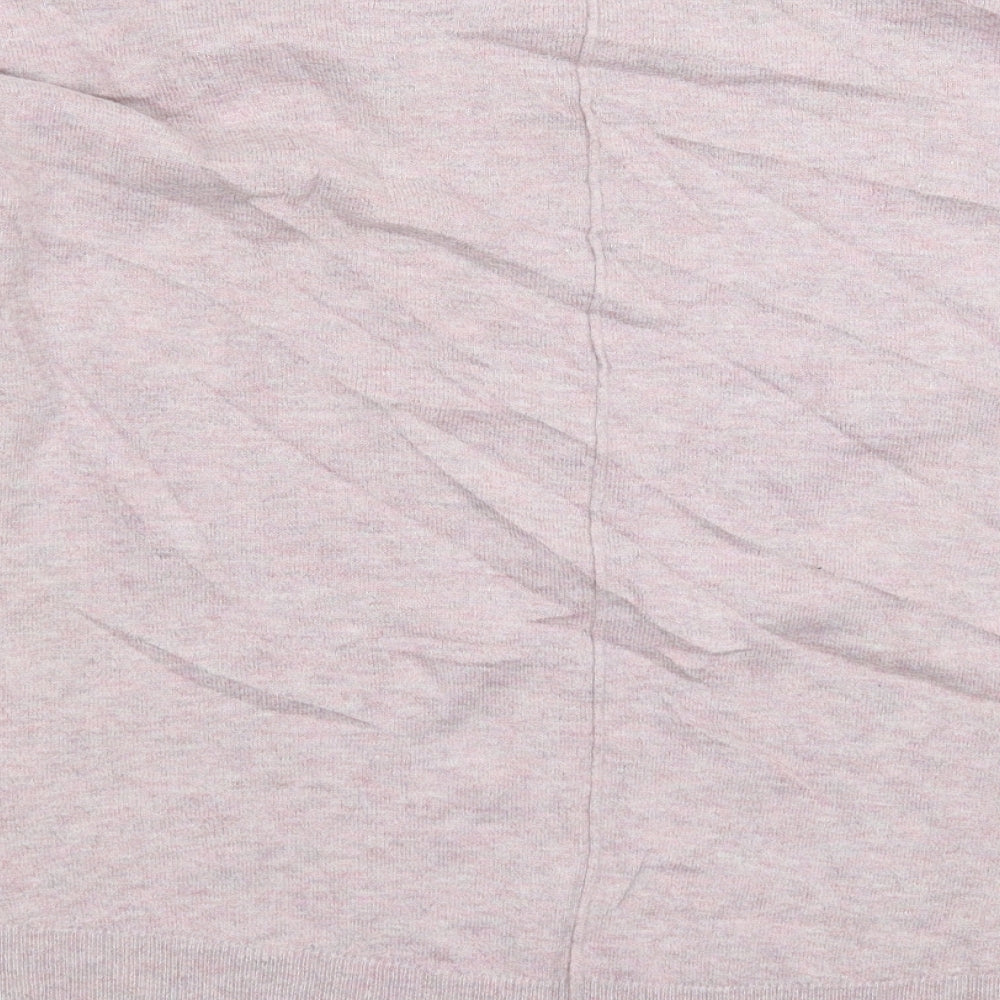 H&M Womens Pink Knit Pullover Jumper Size XS - Oversized