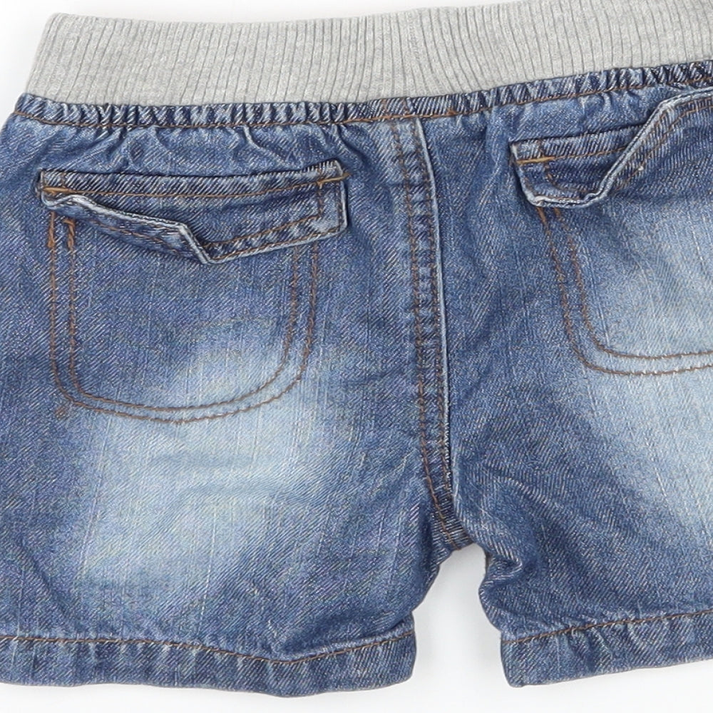 Baby Boys Blue Denim Cropped Trousers Size 9-12 Months