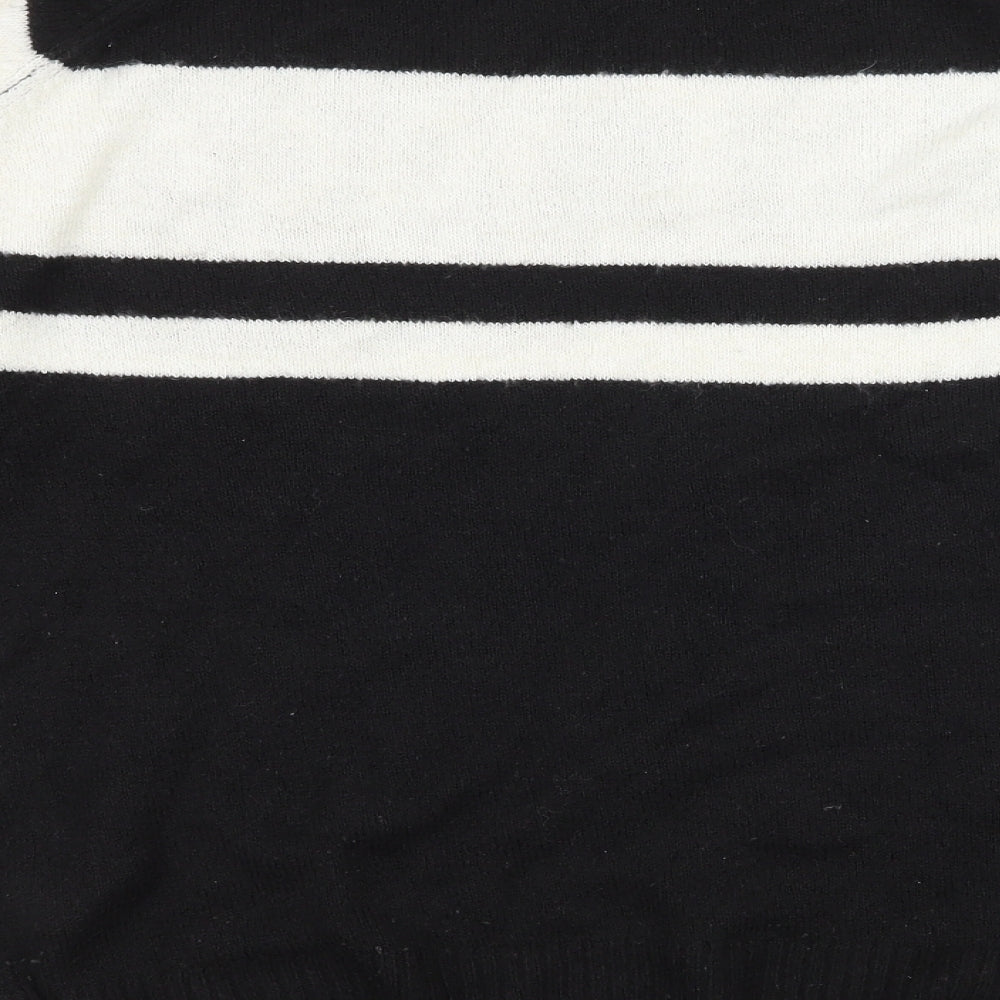 New Look Womens Black Knit Pullover Jumper Size S