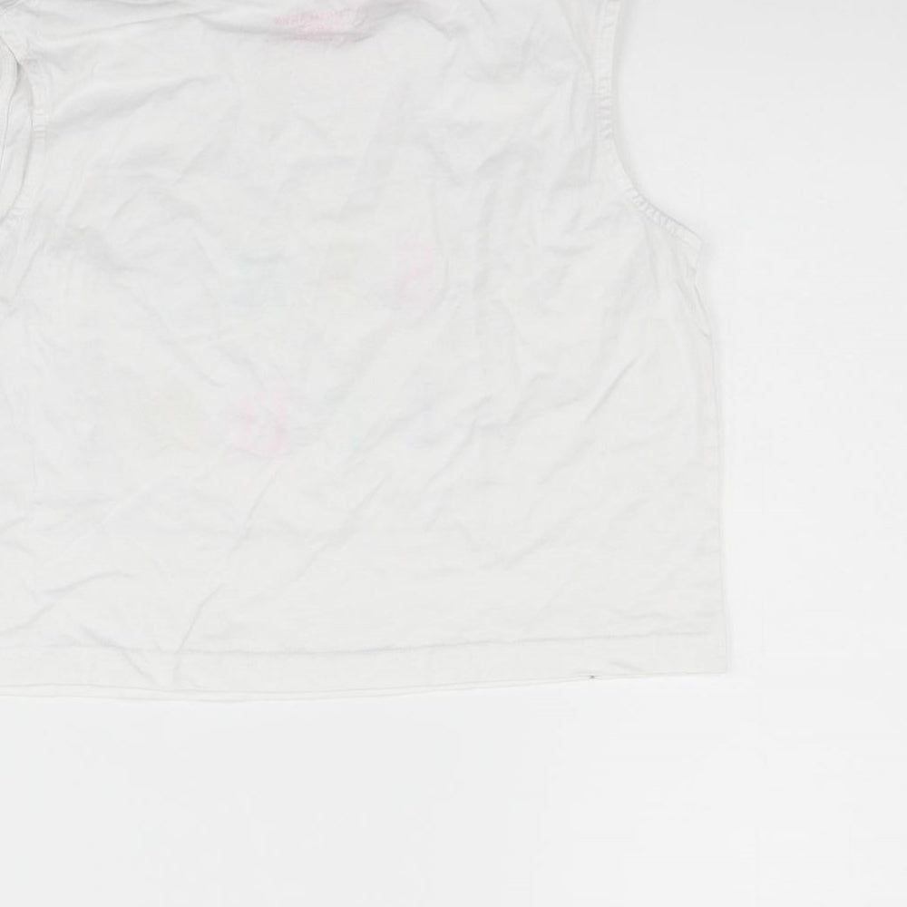 Primark Girls White Basic T-Shirt Size 11-12 Years