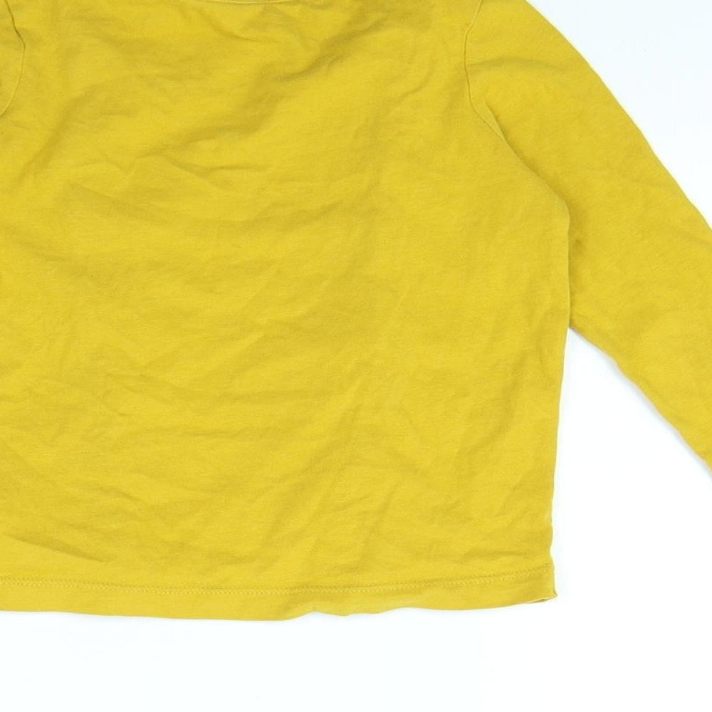 m&s Girls Yellow Basic T-Shirt Size 3 Years