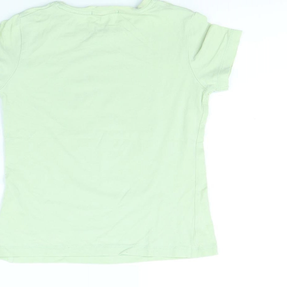 heach dolls Girls Green Basic T-Shirt Size 6 Years - Strawberry