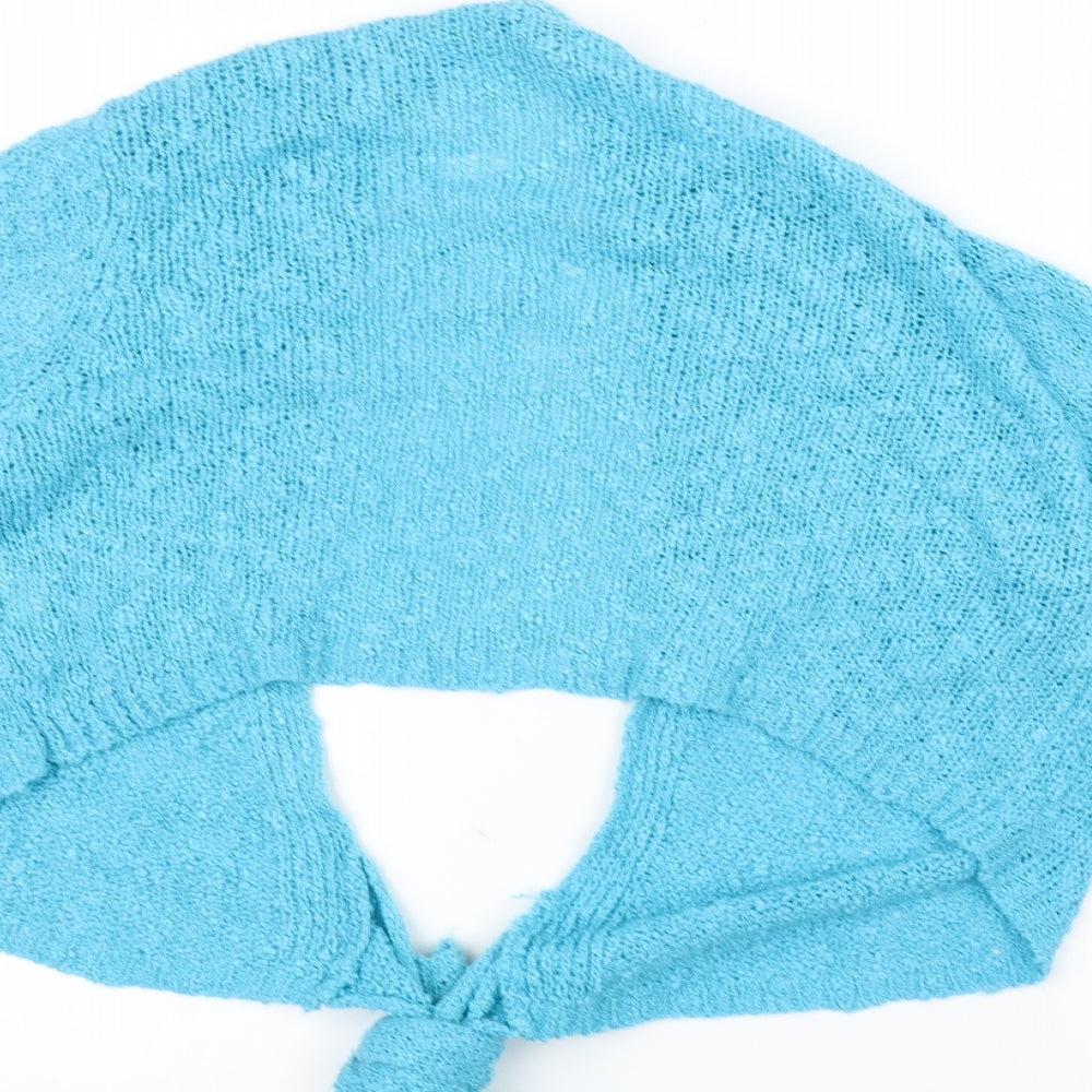 Nina Murati Womens Blue Knit Jacket Size XL